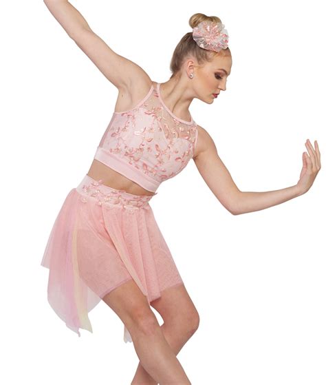 95 Girls Dress Flower Print Hanky Hem With Necklace 14 14 <b>2</b>-day shipping $22. . Two piece lyrical dance costumes